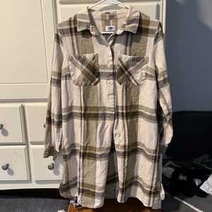 Old navy plaid long sleeve dress